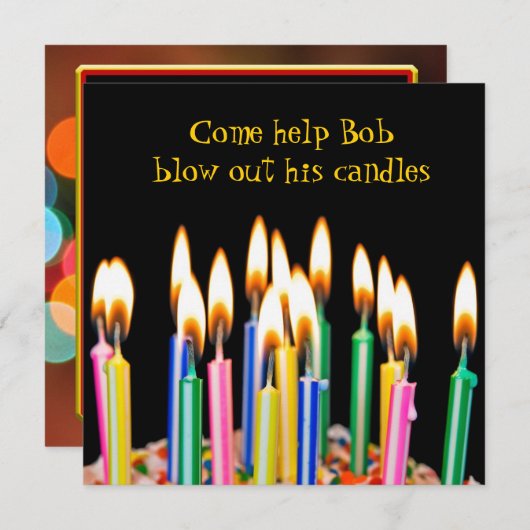 Birthday Party Kaart (Voorkant / Achterkant)