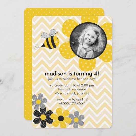 Birthday Party Kaart (Voorkant / Achterkant)