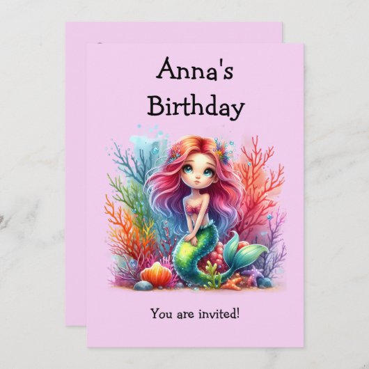 Birthday Party Kaart (Voorkant / Achterkant)