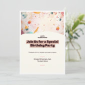 Birthday Party  Kaart (Staand voorkant)