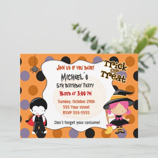 Birthday Party Kaart (Staand voorkant)