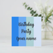 Birthday Party Kaart (Staand voorkant)