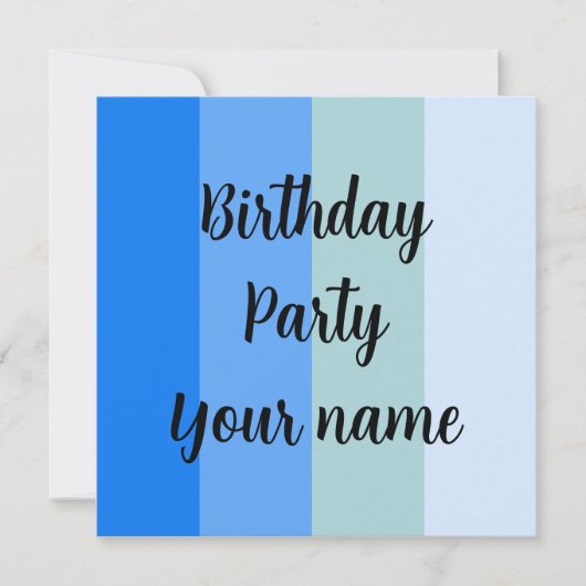 Birthday Party Kaart (Voorkant)