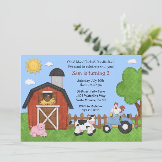 Birthday Party Kaart (Staand voorkant)