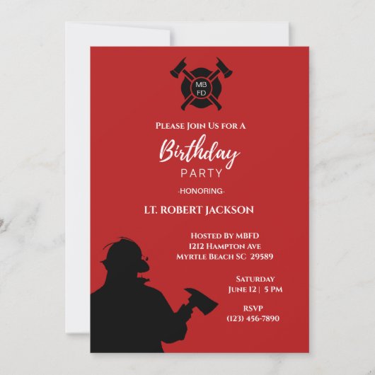 Birthday Party Kaart (Voorkant)