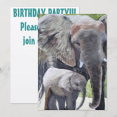 Birthday party kaart (Voorkant / Achterkant)