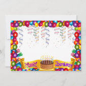 Birthday party kaart (Voorkant)