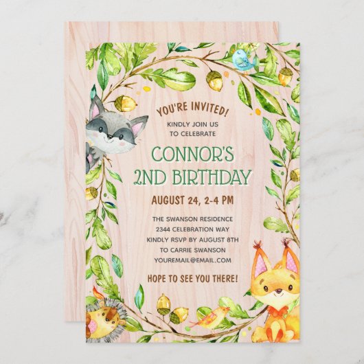 Birthday Party Kaart (Voorkant / Achterkant)