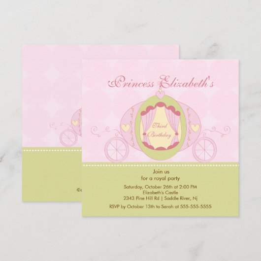 Birthday Party Kaart (Voorkant / Achterkant)