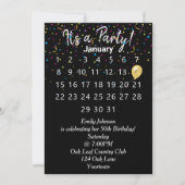 Birthday Party-kalender met Confetti Kaart (Voorkant)