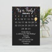 Birthday Party-kalender met Confetti Kaart (Staand voorkant)