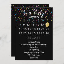 Birthday Party-kalender met Confetti