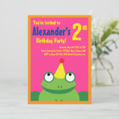 Birthday Party Kind kikker Kaart (Staand voorkant)