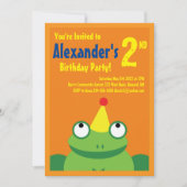 Birthday Party Kind kikker Kaart (Voorkant)