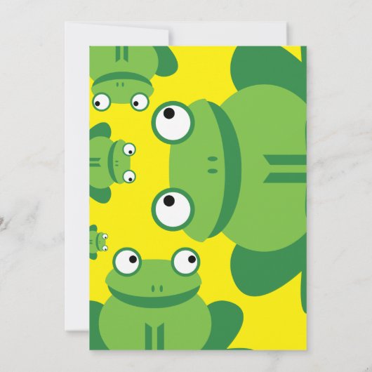 Birthday Party Kind kikker Kaart (Achterkant)