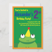 Birthday Party Kind kikker Kaart (Voorkant)