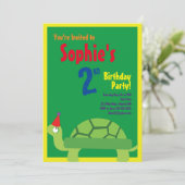 Birthday party Kind van schildpadden Kaart (Staand voorkant)