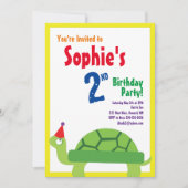 Birthday party Kind van schildpadden Kaart (Voorkant)