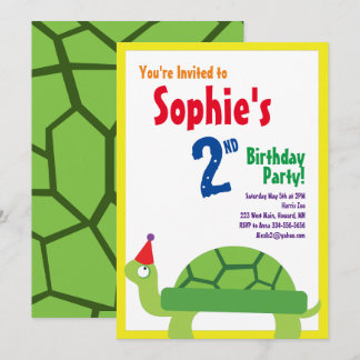 Birthday party Kind van schildpadden Kaart