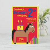 Birthday Party Kind voor paarden Kaart (Staand voorkant)