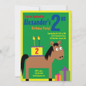 Birthday Party Kind voor paarden Kaart (Voorkant)