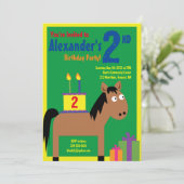 Birthday Party Kind voor paarden Kaart (Staand voorkant)