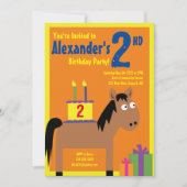 Birthday Party Kind voor paarden Kaart (Voorkant)
