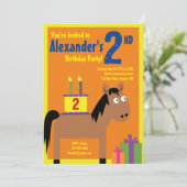 Birthday Party Kind voor paarden Kaart (Staand voorkant)