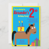Birthday Party Kind voor paarden Kaart (Voorkant)