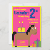 Birthday Party Kind voor paarden Kaart (Voorkant)