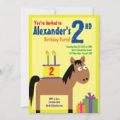 Birthday Party Kind voor paarden Kaart (Voorkant)