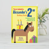 Birthday Party Kind voor paarden Kaart (Staand voorkant)