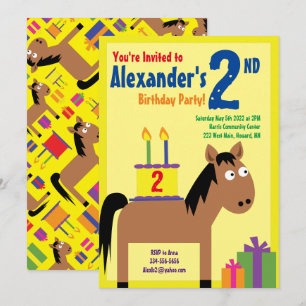 Birthday Party Kind voor paarden Kaart