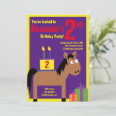 Birthday Party Kind voor paarden Kaart (Staand voorkant)