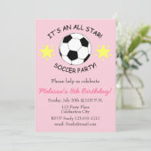 Birthday Party kinder uitnodiging aanpasbaar (Staand voorkant)