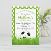 Birthday Party kinder uitnodiging aanpasbaar (Staand voorkant)