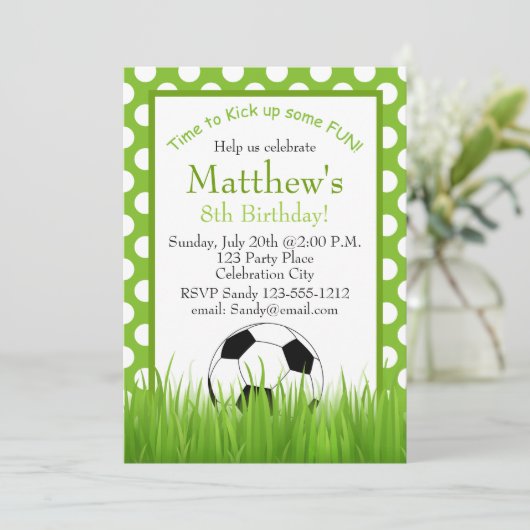 Birthday Party kinder uitnodiging aanpasbaar (Staand voorkant)