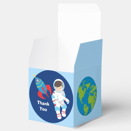 Birthday Party Kool Astronaut Rocket Shiket Kids Bedankdoosjes (Geopend)