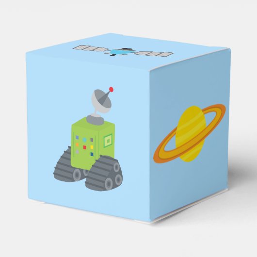 Birthday Party Kool Astronaut Rocket Shiket Kids Bedankdoosjes (Achterkant)