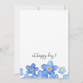 Birthday Party (Landblauw vergeten) Kaart (Achterkant)