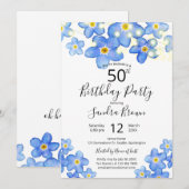 Birthday Party (Landblauw vergeten) Kaart (Voorkant / Achterkant)