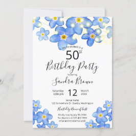 Birthday Party (Landblauw vergeten) Kaart