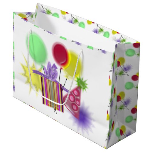Birthday Party Large Cadeautasje (Voorkant Gekanteld)