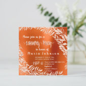 Birthday Party Leaf Wreatter Glitter Roos Gold Cor Kaart (Staand voorkant)