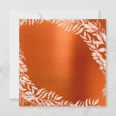 Birthday Party Leaf Wreatter Glitter Roos Gold Cor Kaart (Achterkant)