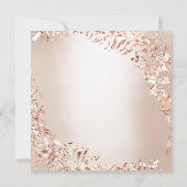 Birthday Party Leafs Wreatory roze Rose Gold Kaart (Achterkant)