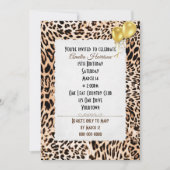 Birthday Party Leopard Pattern Kaart (Voorkant)