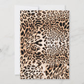 Birthday Party Leopard Pattern Kaart (Achterkant)