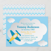 Birthday Party Little Aviator Airplane Kaart (Voorkant / Achterkant)