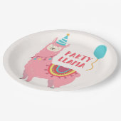 Birthday Party Llama Papieren Bordje (Gekanteld)